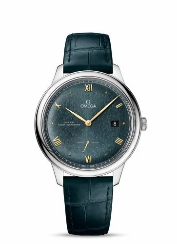 Omega De Ville Small Seconds Master Chronometer Stainless Steel / Turquoise 434.13.41.20.10.001 (43413412010001)